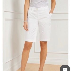 New Women's CROSBY. Off-White Stretch Bermuda Chino